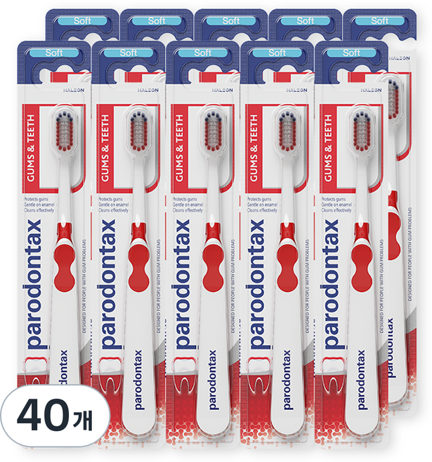 파로돈탁스 검앤티스 부드러운 미세모 칫솔, 40개
