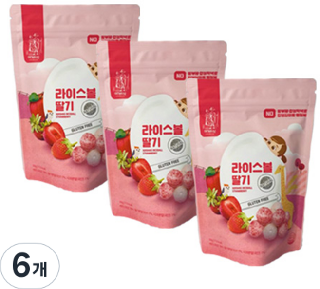 아비삭 라이스볼, 딸기, 6개, 30g