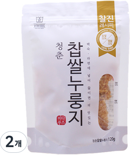 청춘 찹쌀누룽지, 120g, 2개