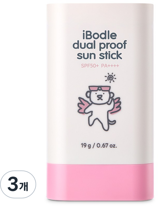 아이보들 듀얼프루프 선스틱 SPF50+ PA++++, 19g, 3개