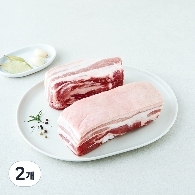 백두대간 한돈 미박 삼겹살 수육용 (냉장), 2개, 1kg