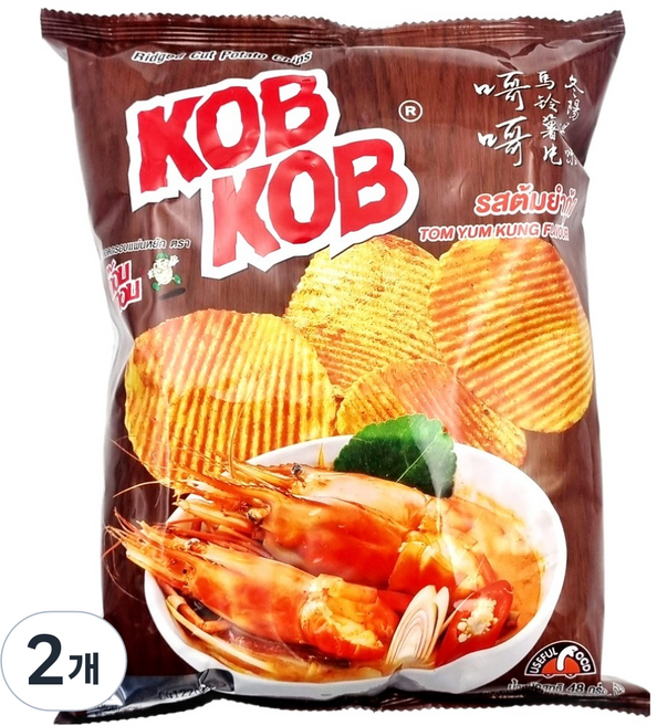 유즈풀 콥콥 포테이토 칩 똠얌꿍향, 2개, 48g