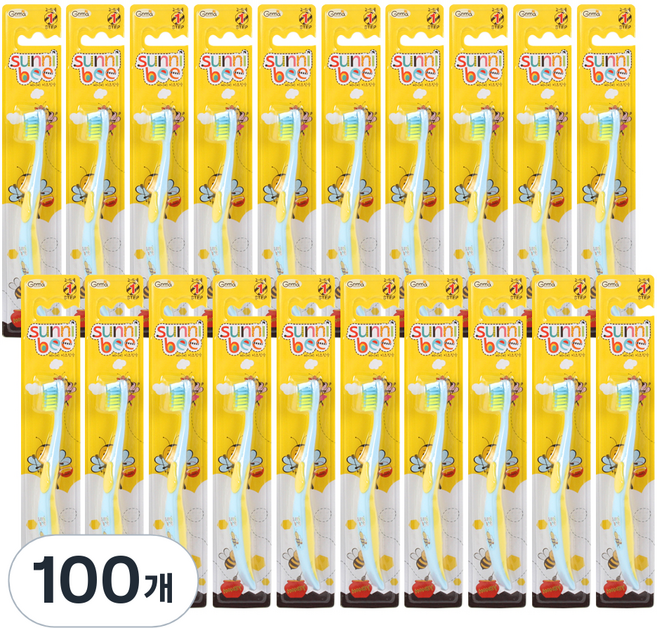 지앤마 써니비 1단계 유아칫솔, 1개입, 100개