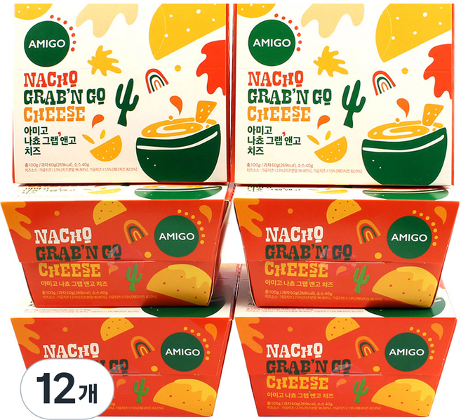 아미고나쵸 그랩앤고 치즈, 100g, 12개