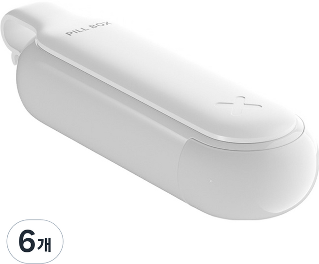 조이베리 휴대용 원터치 반자동 일주일 여행용 방습 약통 프리미엄 화이트, 6개