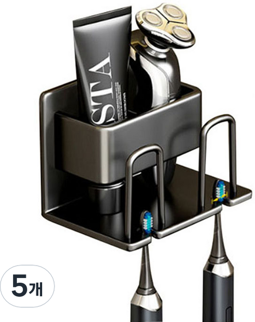 마켓감성 고급 호텔 칫솔꽂이, 블랙, 5개
