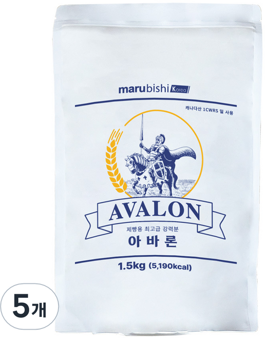 마루비시 제빵용 강력분 밀가루, 1.5kg, 5개