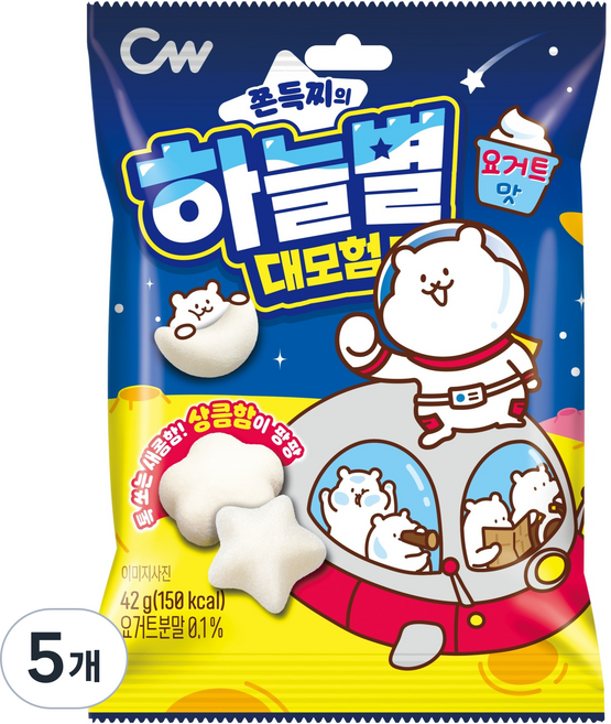 청우식품 쫀득찌의 하늘별 대모험, 5개, 42g