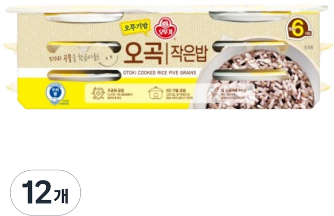 오뚜기 오뚜기밥 오곡 작은밥, 130g, 12개