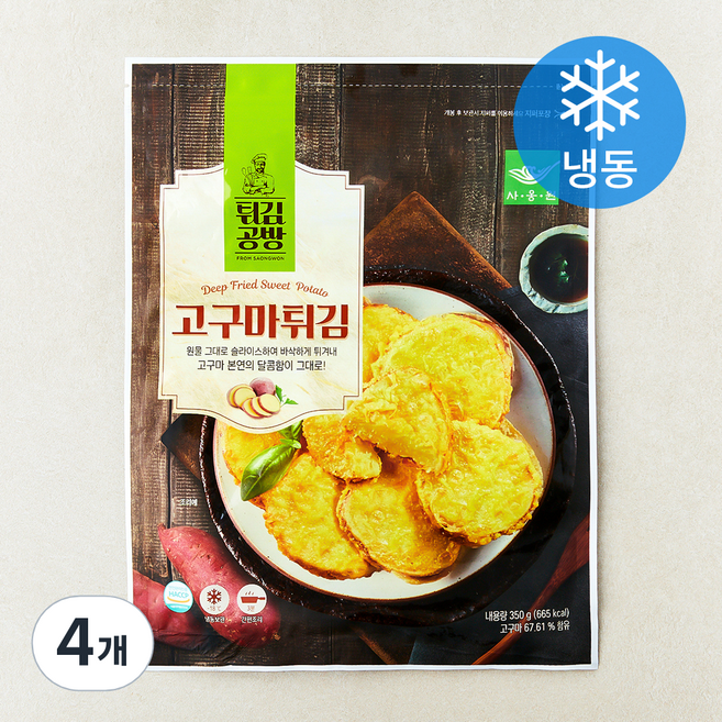 사옹원 고구마튀김 (냉동), 350g, 4개