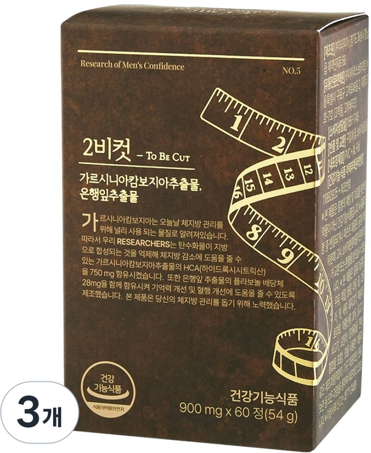 투비컷 가르시니아캄보지아추출물 54g, 60정, 3개