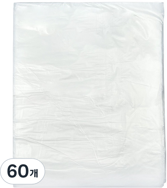 월드크린 분리수거 배접 비닐봉투 백색, 100L, 60개