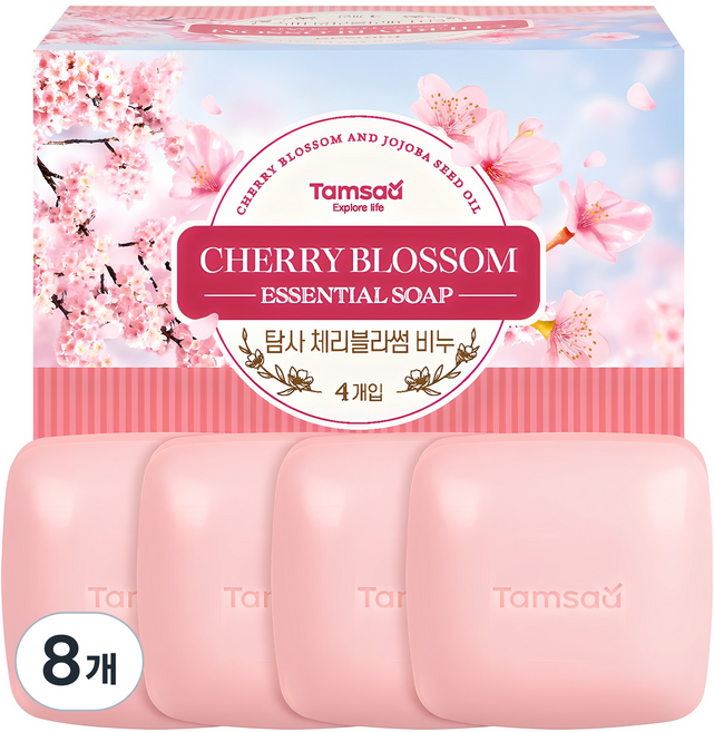 탐사 비누 체리블라썸 향, 90g, 8개