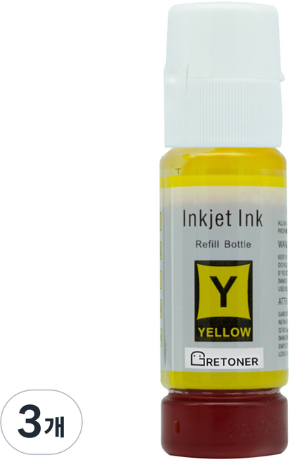 엡손 호환 무한 리필 잉크 001 T03Y, 노랑(001 T03Y400), 3개