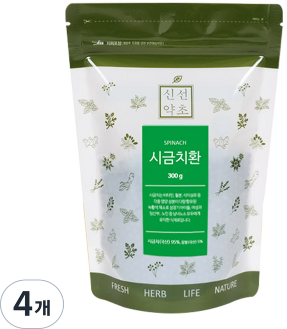 신선약초 시금치환, 300g, 4개