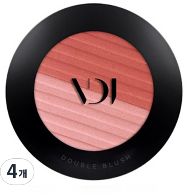 비디보브 더블 블러쉬 3g, 03 로즈, 4개