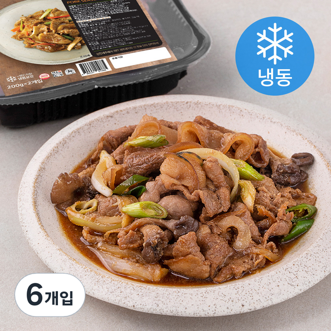 제이엠푸드 제주 흑돼지 백년초 양념 불고기 (냉동), 6개입, 200g