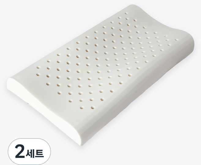 ACACIA HOME 韓國製低款頸椎天然乳膠枕 + 內枕套組, 單一顏色, 2套