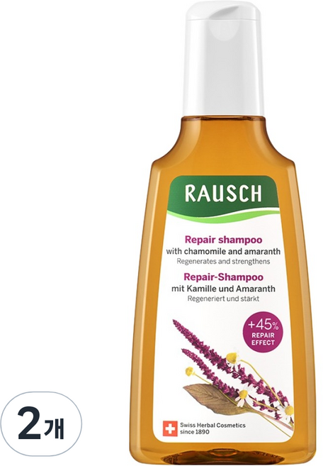 라우쉬 카모마일 아마란스 리페어 샴푸, 2개, 200ml