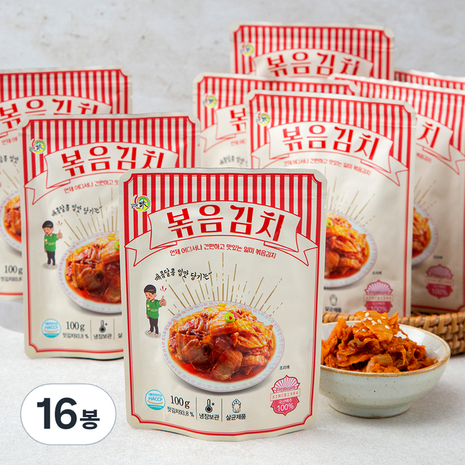 일미식품 볶음김치, 100g, 16봉