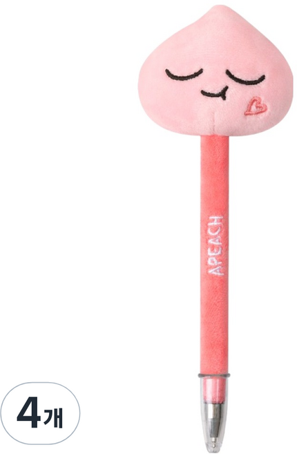 Kakao Friends 娃娃原子筆 0.5mm, 屁桃, 4個