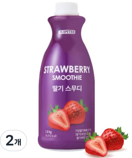 쥬피터 딸기스무디, 1.8kg, 2개
