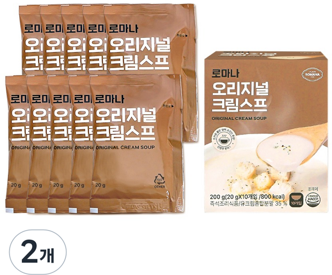 로마나 오리지널 크림 스프 10p, 2개, 200g
