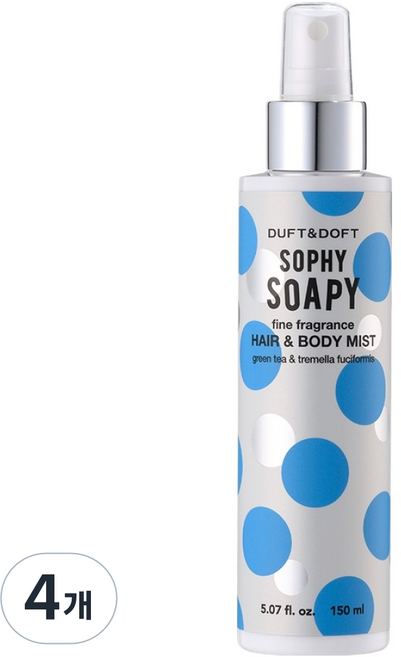더프트앤도프트 파인 프라그란스 헤어앤바디미스트 소피소피, 150ml, 4개