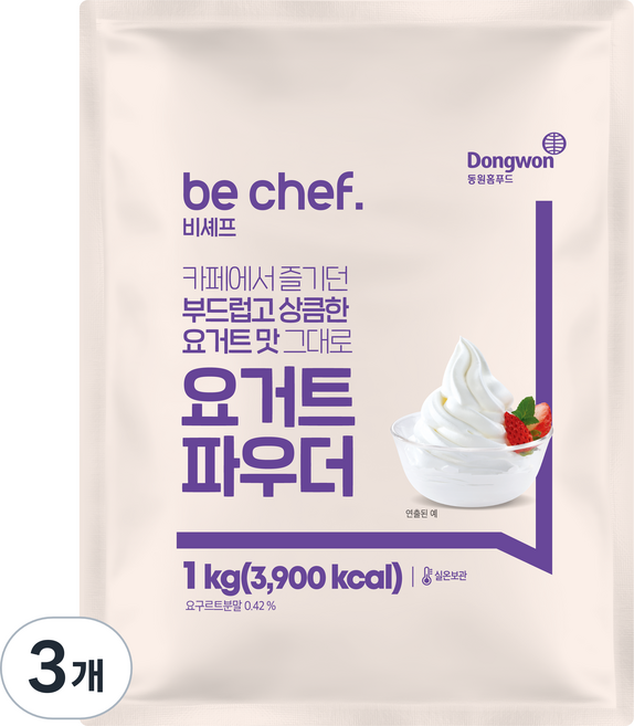 Be Chef 東遠Home Food 優格粉, 1kg, 1入, 3個