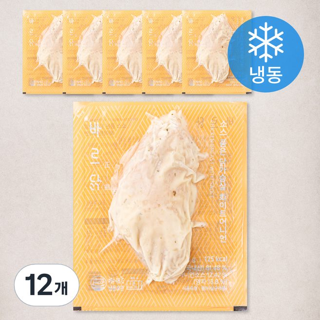 바르닭 소스 품은 닭가슴살 화이트어니언 (냉동), 100g, 1개입, 12개