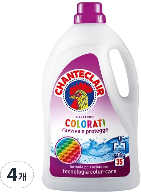 샹떼클레어 세탁세제 컬러 본품, 4개, 1.575L