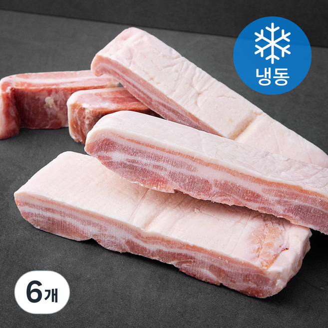 국제식품 덴마크산 수입돈삼겹 보쌈용 (냉동), 1kg, 6개