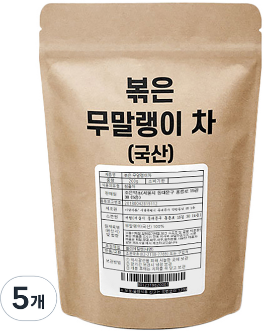 조은약초 볶은 무말랭이 차, 200g, 1개입, 5개