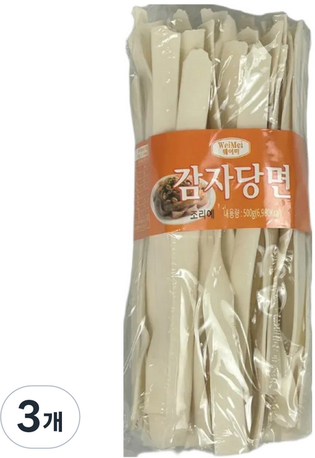 비기온 넓적 감자당면, 3개, 500g