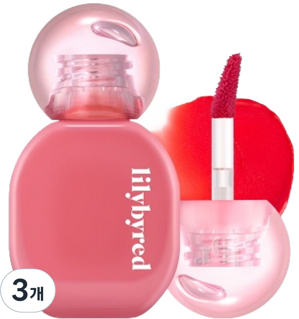 릴리바이레드 바밍 듀이 립틴트, 5 스퀴즈애플, 3개