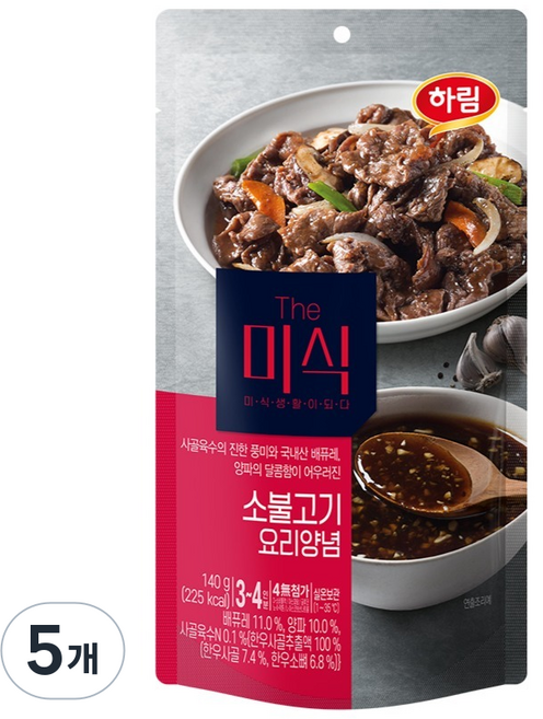 더미식 소불고기 요리양념, 140g, 5개