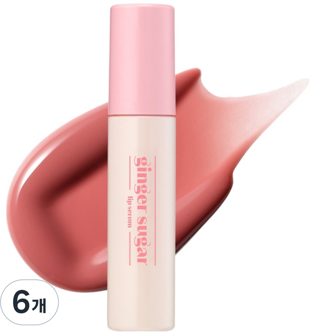 에뛰드 진저 슈가 립 세럼 13g, 05 피치 멜론, 6개