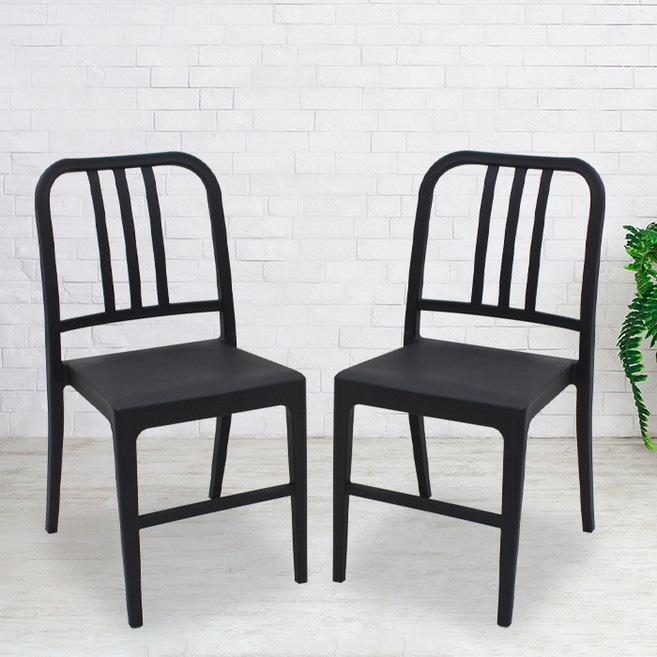 오에이데스크 라임체어 세트, 블랙, 2개