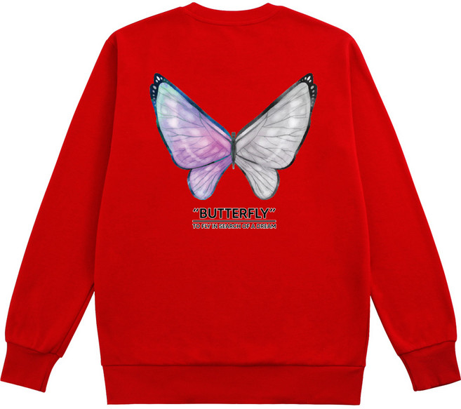 JB FASHION 蝴蝶大學T