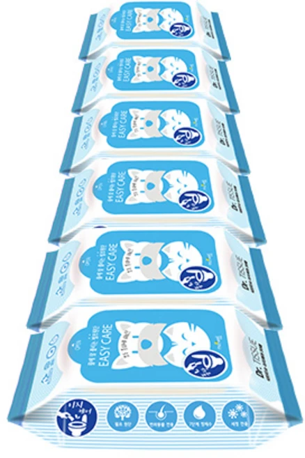 닥터티슈 반려동물 이지케어 비데겸용 물티슈, 30개입, 6개 - 쿠팡