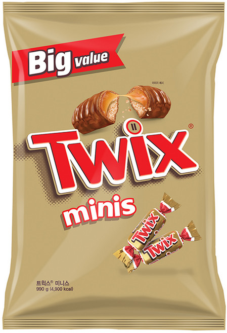 트윅스 미니스 초코바, 990g, 1개