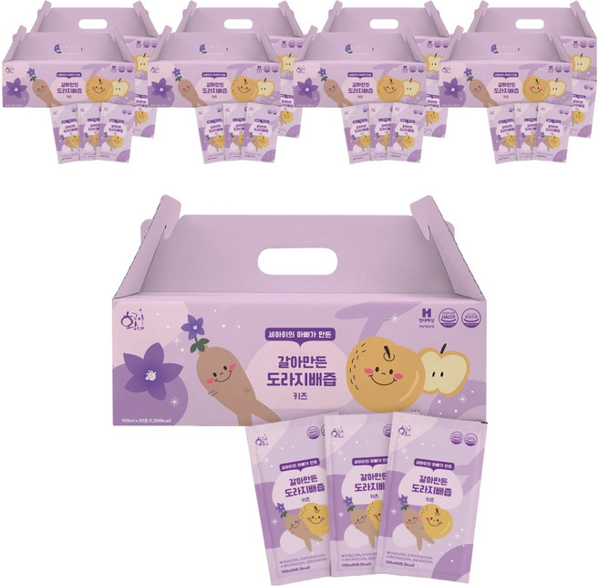 황금이네 국내산 아동용 갈아만든 도라지배즙, 100ml, 270개