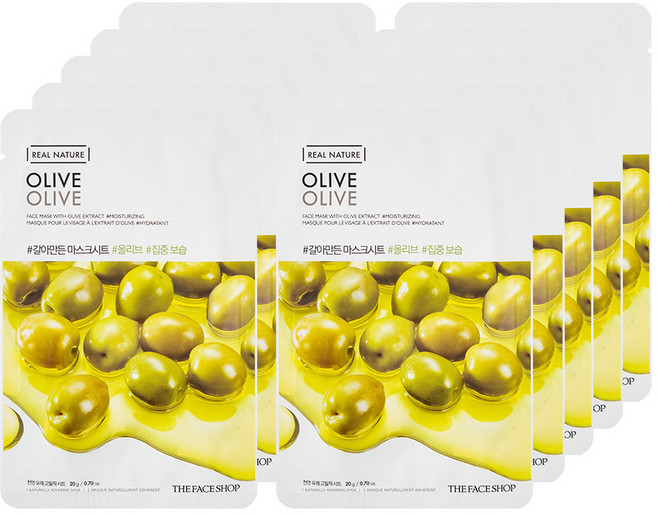 더페이스샵 갈아만든 올리브 마스크시트, 1개입, 10개