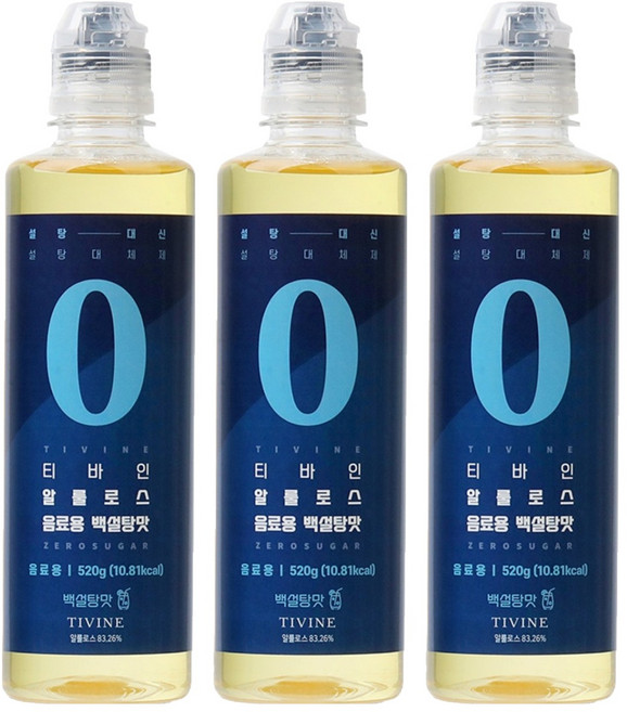 티바인 알룰로스 음료용 백설탕맛, 520g, 3개