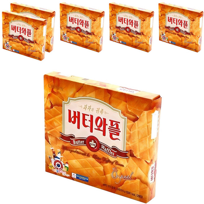 크라운 버터와플, 316g, 6개