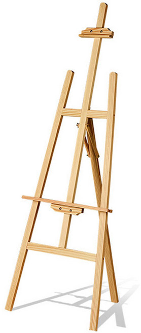 블루선 고급 소나무 원목 이젤 베이지