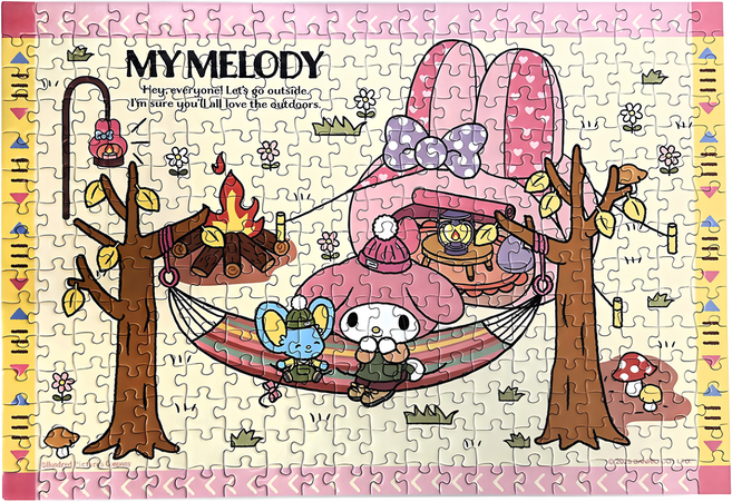 HUNDRED PICTURES 百耘圖 My Melody 美樂蒂 露營系列 攀樹吊床拼圖 HP0300-282, 混和顏色, 300片, 1盒