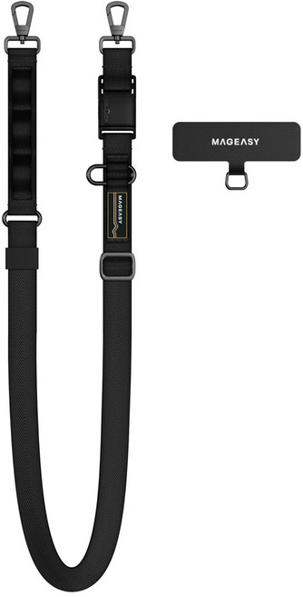 MAGEASY 20mm Fidlock Dual Utility Strap 機能快扣掛繩, 黑色, 1條