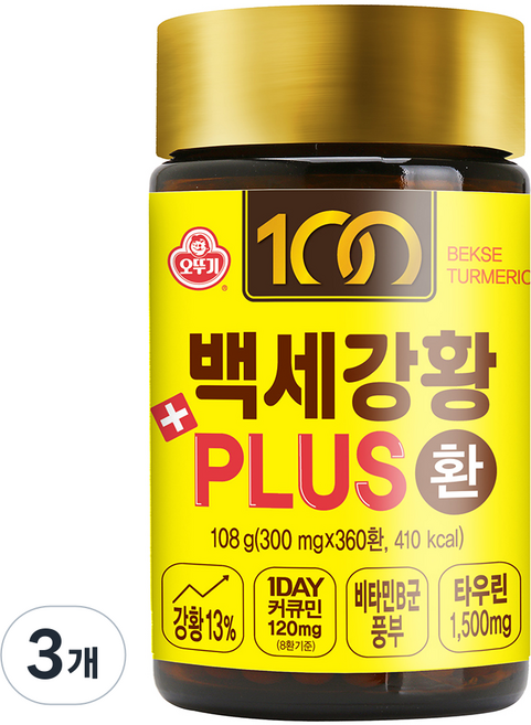 오뚜기 백세강황 PLUS 환, 108g, 3개