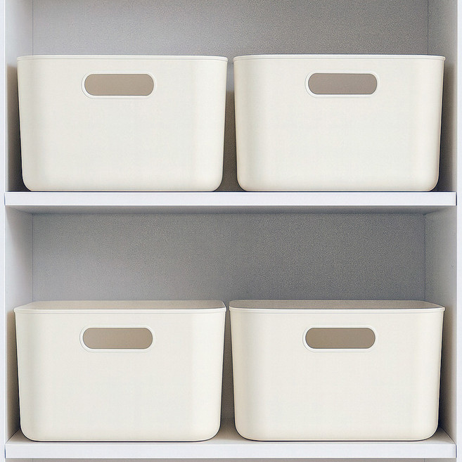 보노하우스 국내 제조 로코스 정리함 수납 바스켓, 아이보리, 4개